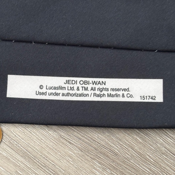 VINTAGE Star Wars Mens Neck Tie  Black Obi Wan Kenobi Ralph Marlin Phantom NWT - Picture 4 of 10